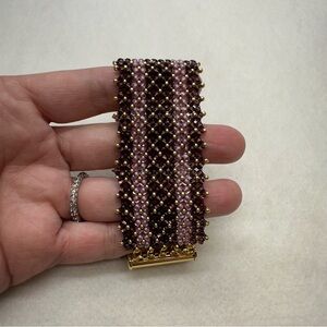 Beaded Cuff Bracelet Hand Woven